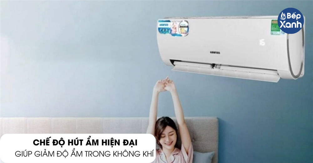 Máy lạnh Asanzo chế độ hút ẩm hiện đại