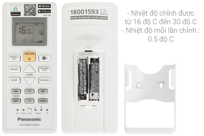 Máy lạnh 2 chiều Panasonic Inverter 1.5 HP CU/CS-YZ12AKH-8 – hình 5