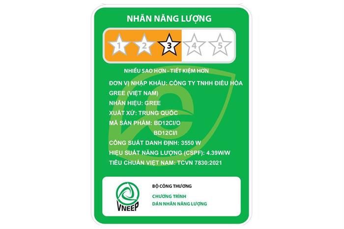 Máy lạnh Gree Inverter 1.5 HP BD12CI – hình 5