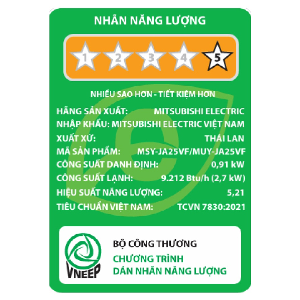 Máy lạnh Mitsubishi Inverter 1 HP MSY/MUY-JA25VF ảnh 7