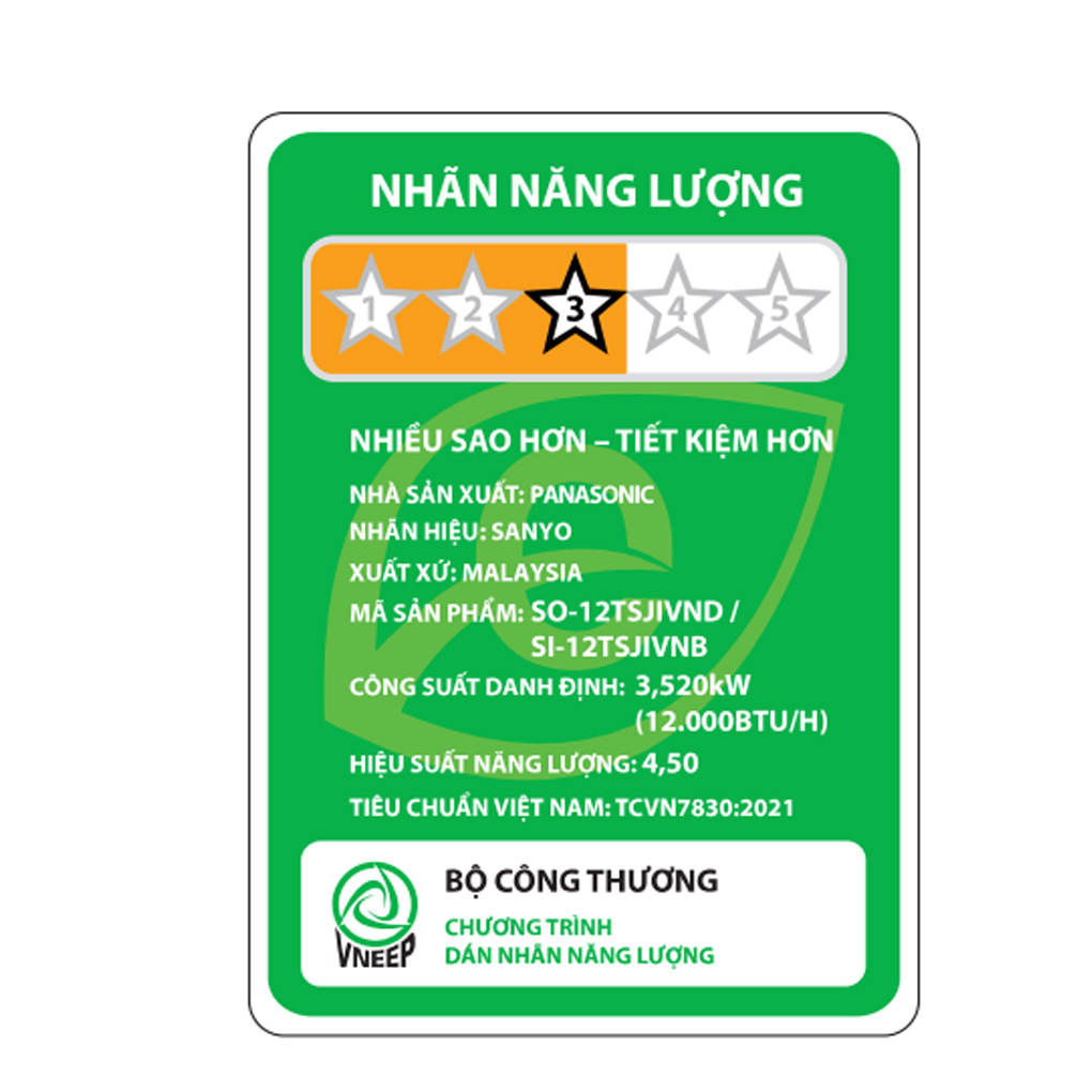 Máy lạnh Sanyo Inverter 1.5 HP SO/SI-12TSJIVNB ảnh 8