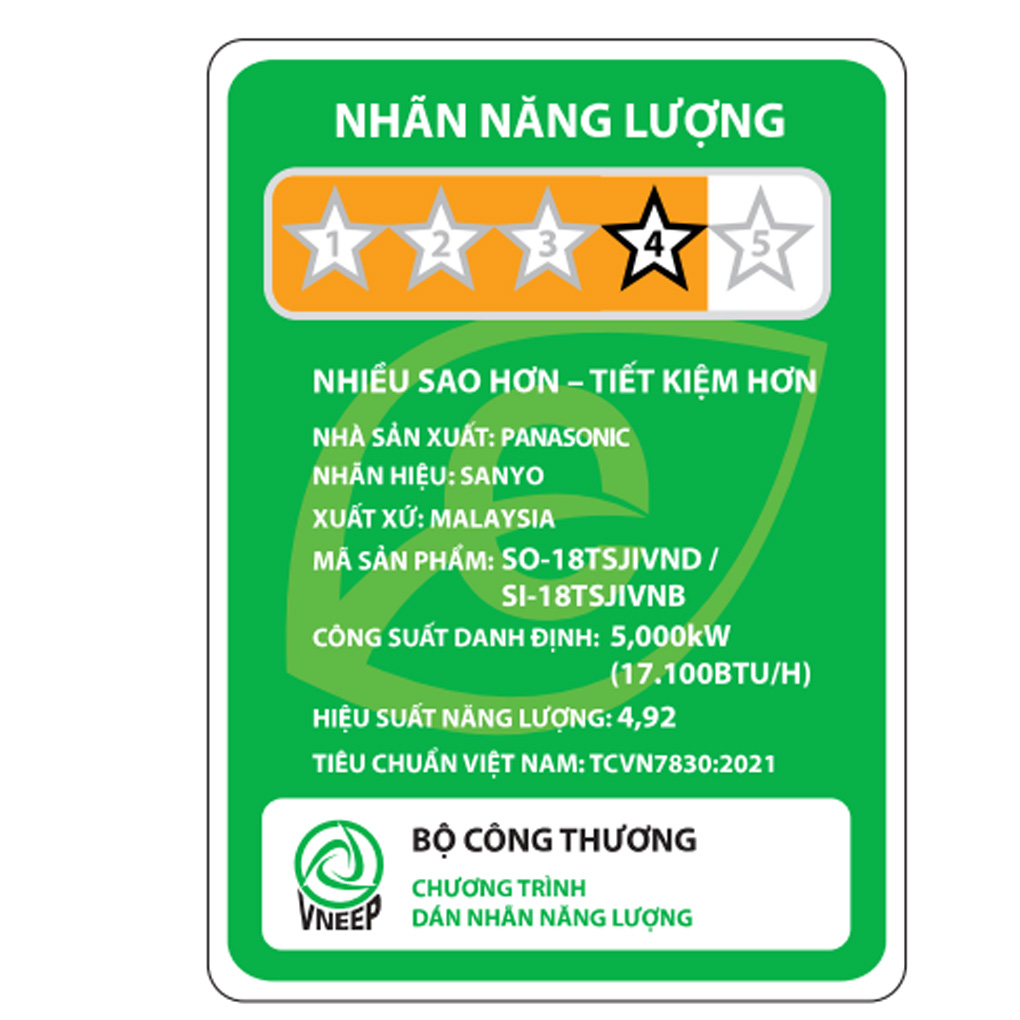 Máy lạnh Sanyo Inverter 2 HP SO/SI-18TSJIVNB ảnh 8