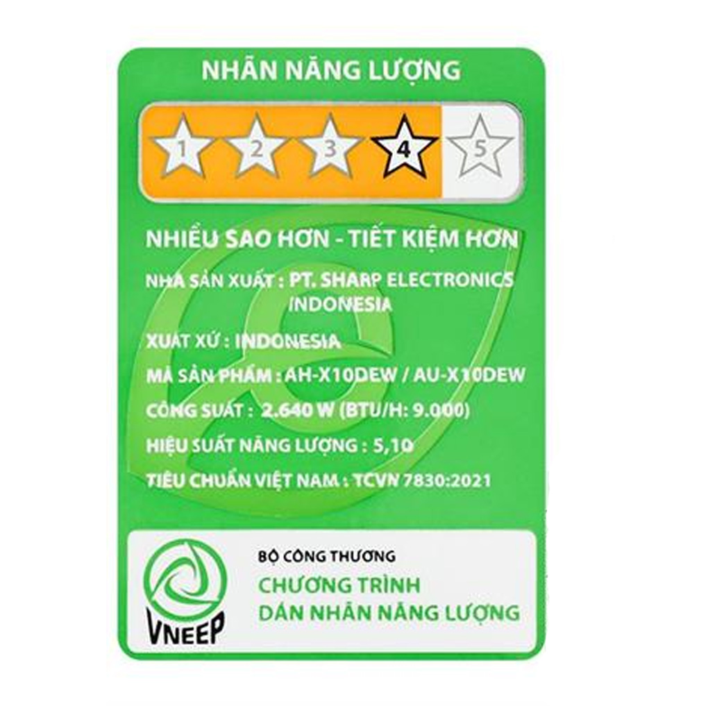 Máy lạnh Sharp Inverter 1 HP AH-X10DEW ảnh 8