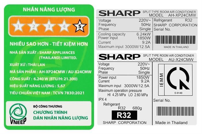 Máy lạnh Sharp Inverter 2.5 HP AH-XP24CMW ảnh 7