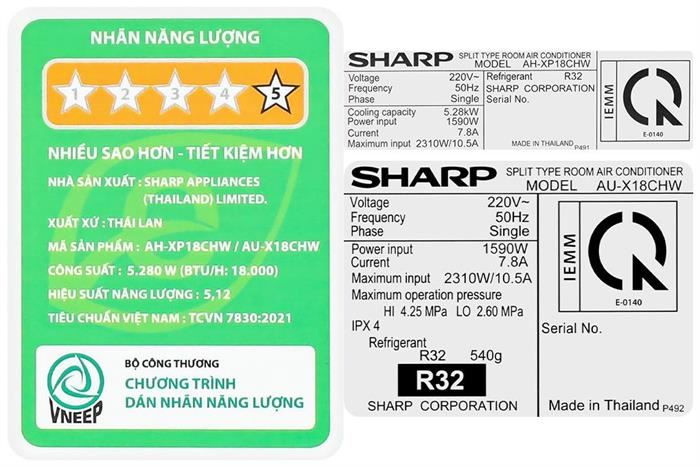 Máy lạnh Sharp Inverter 2 HP AH-XP18CHW ảnh 9